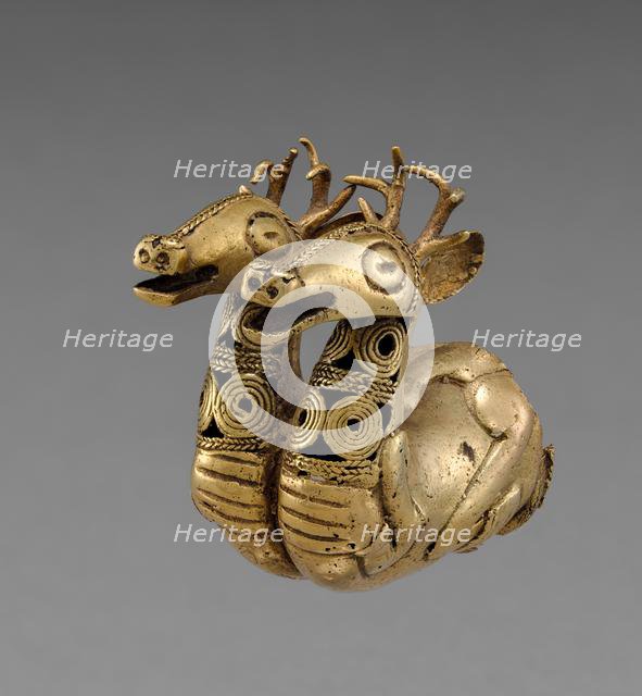 Finial with Two Deer, 400-1000. Creator: Unknown.
