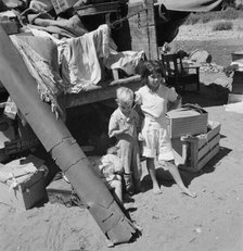 Migratory children living in "Rambler's Park", Yakima Valley, Washington, 1939. Creator: Dorothea Lange.