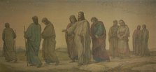 Christ walking with the disciples, (first composition), 1862. Creator: Eduard von Steinle.