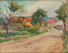 Village scene, 1940. Creator: Bedrich Hoffstädter.