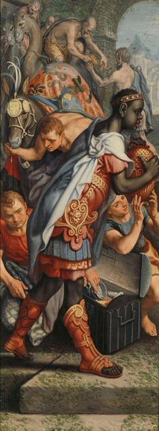 Wing of an Altarpiece with Adoration of the Magi, on the reverse is Presentation in the Temple, 1560 Creator: Pieter Aertsen.