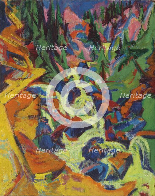 The waterfall, 1919. Creator: Kirchner, Ernst Ludwig (1880-1938).