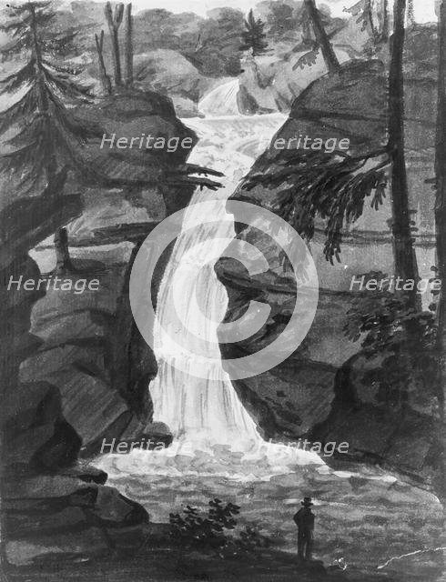 Upper Falls of Solomon's Creek (after an Engraving in The Port Folio Magazine..., 1811-ca. 1813. Creator: Pavel Petrovic Svin'in.
