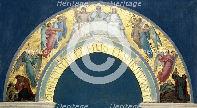 Esquisse pour l'église de la Trinité : Glorification de la Trinité, c.1864. Creator: Felix Joseph Barrias.