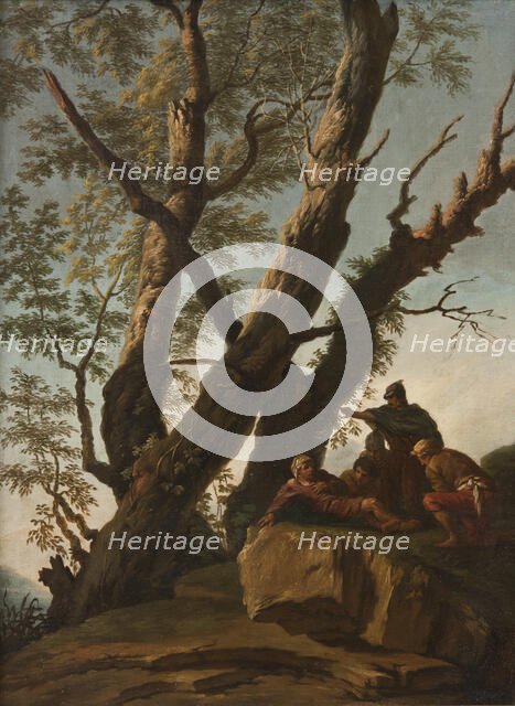 Landscape with Soldiers and Peasants, mid-18th century. Creator: Andrea Locatelli.