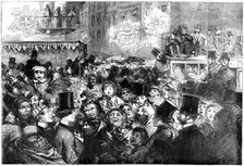 Street scene during the peace illuminations, 1856.Artist: W Thomas