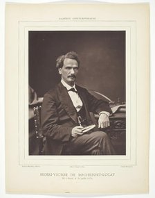 Henri-Victor de Rochefort-Luçay, [French politician and author], c. 1880.  Creator: Georges Melandri.