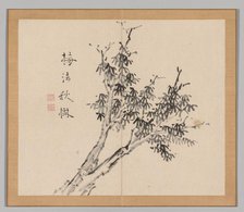 Double Album of Landscape Studies after Ikeno Taiga, Volume 1 (leaf 3), 18th century. Creator: Aoki Shukuya (Japanese, 1789).