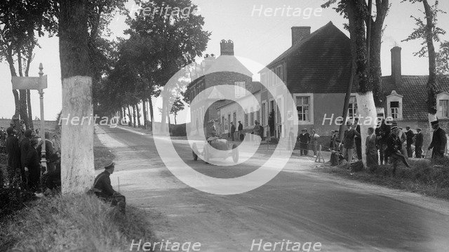 Unidentified car competing at the Boulogne Motor Week, France, 1928. Artist: Bill Brunell.