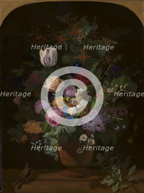 Flowers in a Vase, 1869. Creator: Otto Didrik Ottesen.