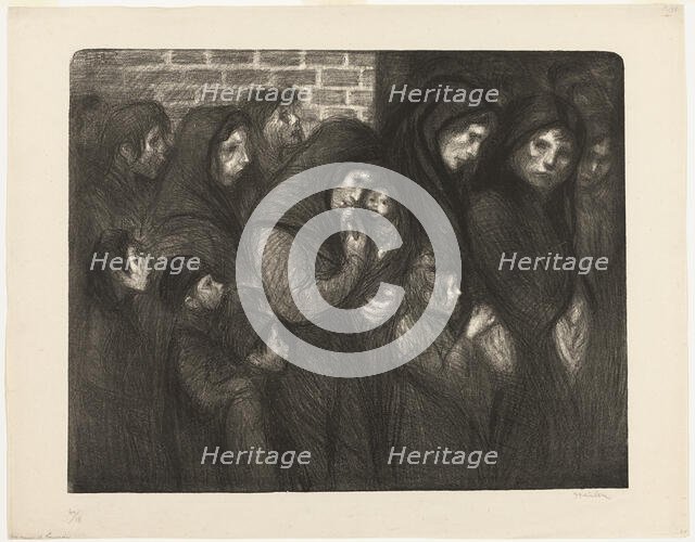 The Widows of Courrières, 1909. Creator: Theophile Alexandre Steinlen.