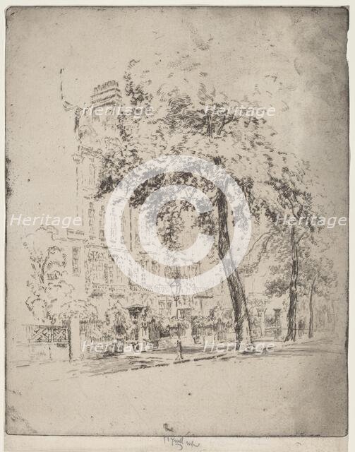 Big Tree, Cheyne Walk, 1906. Creator: Joseph Pennell.