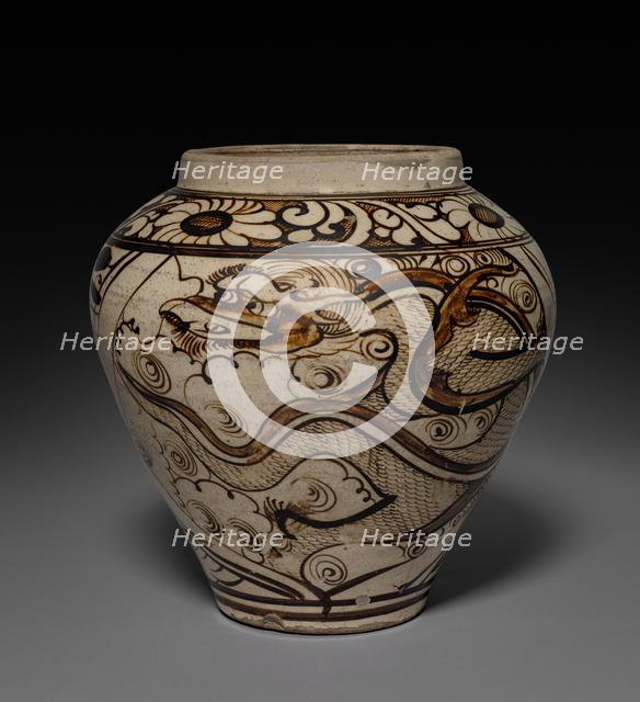 Jar with Dragon: Cizhou Ware, 1271-1368. Creator: Unknown.