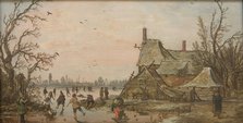 Winter Scene at a Farm, 1623-1626. Creators: Jan van Goyen, Esaias van de Velde.