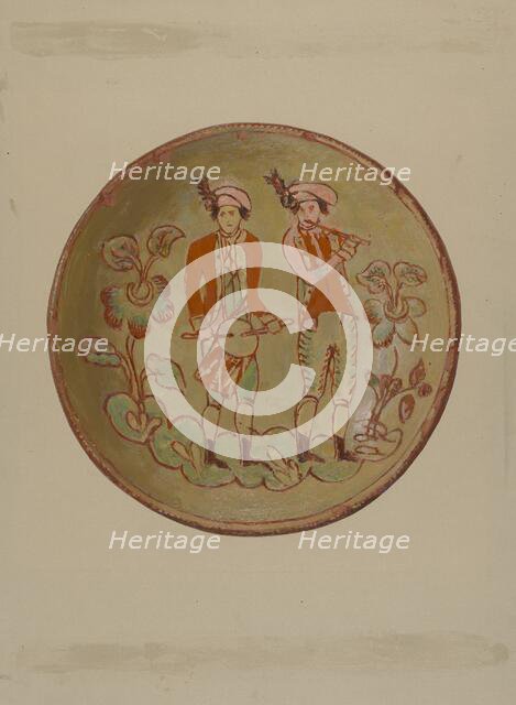 Pa. German Plate, c. 1936. Creator: Eugene Shellady.