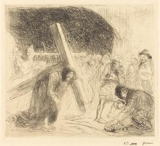 Christ Carrying the Cross (seventh plate), c. 1910. Creator: Jean Louis Forain.