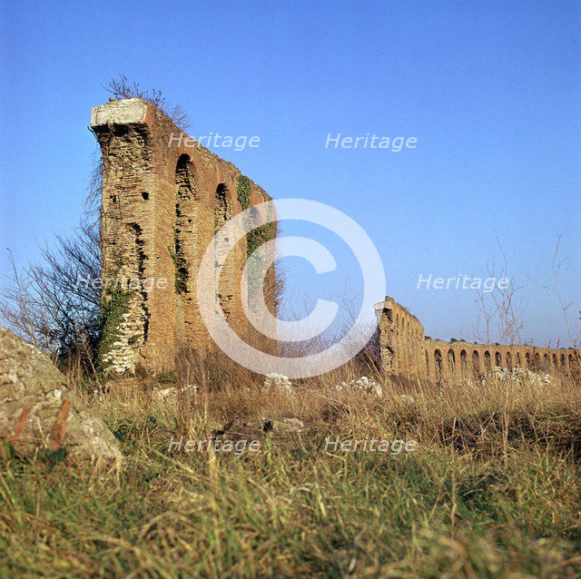 Roman aqueduct near the Appian Way, 4th century BC. Artist: Unknown