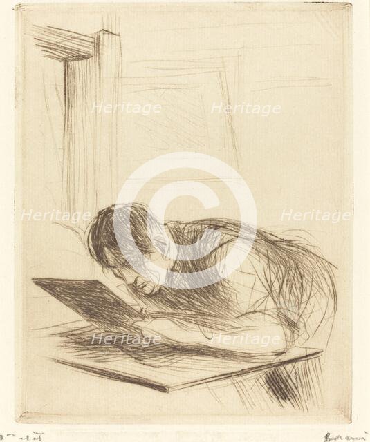 Forain Etching (first plate), 1912. Creator: Jean Louis Forain.