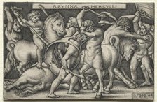 The Labors of Hercules: Hercules Defeating the Centaurs, 1542. Creator: Hans Sebald Beham (German, 1500-1550).