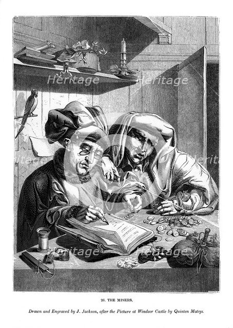 The Misers, c1480-1530 (1843).Artist: J Jackson