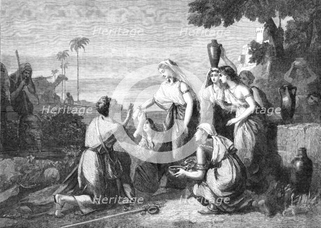 "The Meeting of Abraham's Servant with Rebekah at the Well", by W. Hilton, R.A..., 1864. Creator: W Thomas.