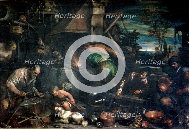 The Forge of Vulcan', oil on canvas.