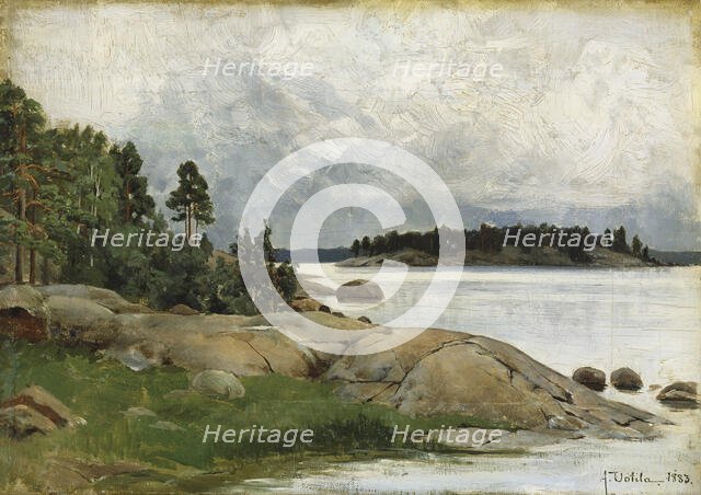 Landscape-Wiasholmen in the Pelling Islands, 1883. Creator: Aukusti Uotila.