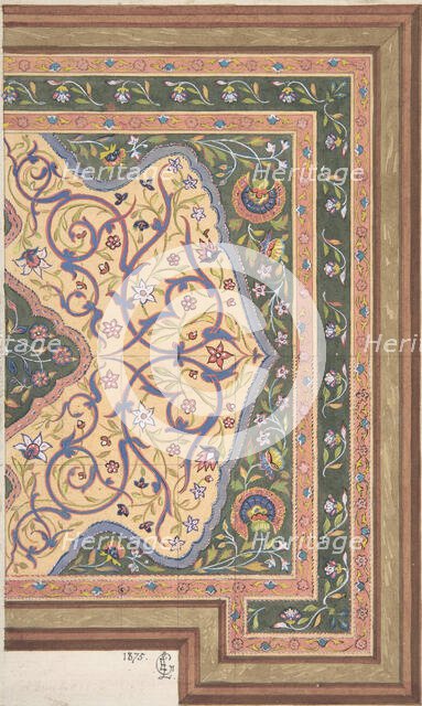 Islamic Ceiling Design for Deepdene, Dorking, Surrey, 1875. Creators: Jules-Edmond-Charles Lachaise, Eugène-Pierre Gourdet.