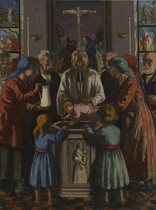 Baptism, 1925. Creator: Juho Rissanen.