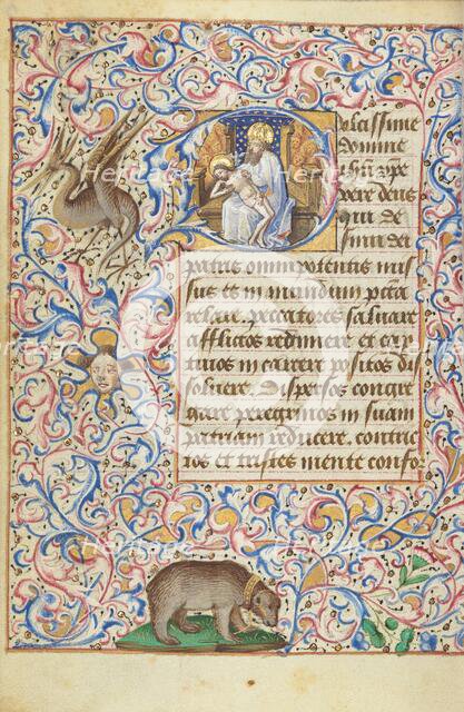 The Throne of Grace Trinity; Hours of Simon de Varie, 1455. Creator: Master of Jean Rolin II.