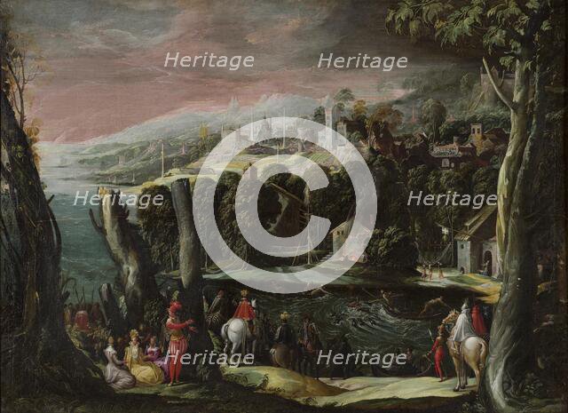 Landscape with figures, c. 1550. Creator: Niccolò dell'Abate (1509/12-1571).