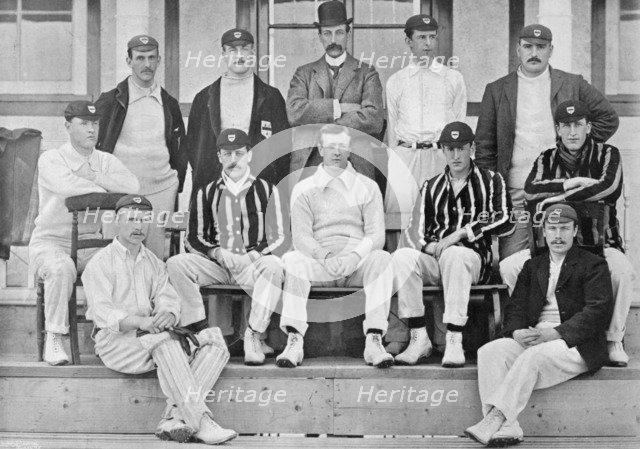 Worcestershire County Cricket Club XI, c1899. Artist: Bennett