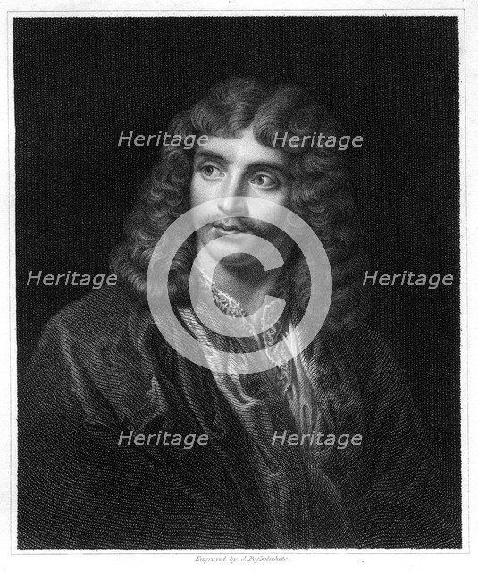 Moliere, French theatre writer, director and actor, (1833).Artist: J Posselwhite