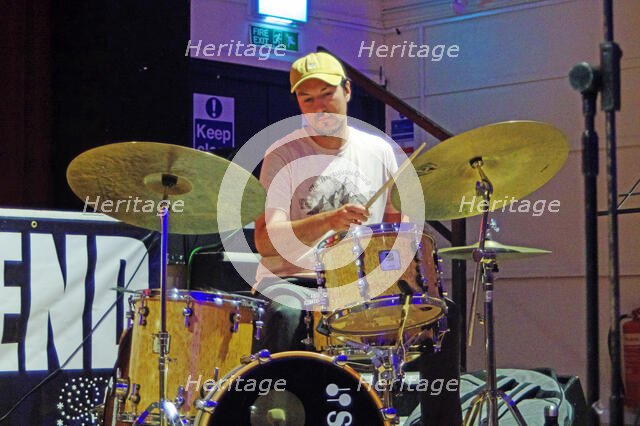 Corrie Dick, Laura Jurd Dinosaur, Battle Jazz Festival, Battle, East Sussex, July 2023. Creator: Brian O'Connor.