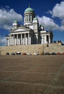 Lutheran Cathedral in Helsinki, 19th century. Artist: Unknown