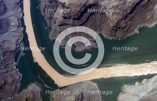 Grand Canyon with the Colorado River, Arizona, USA. Artist: Unknown