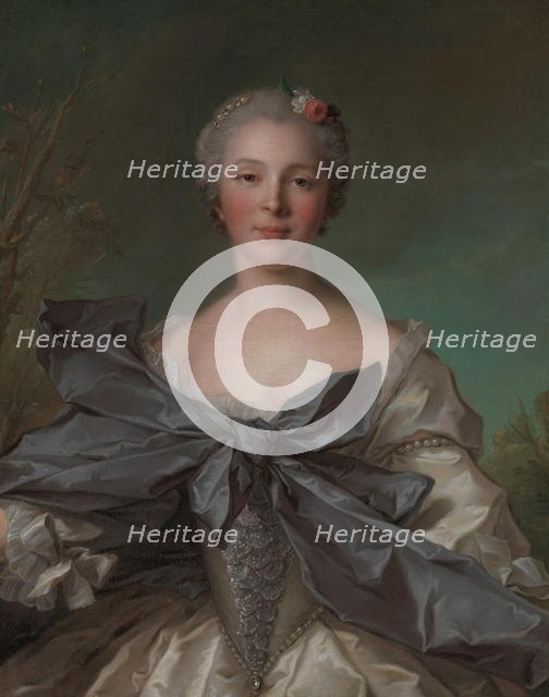 Marie Françoise de La Cropte de St. Abre, Marquise d'Argence (born 1714), 1744. Creator: Jean-Marc Nattier.