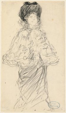 Standing Woman, c. 1900. Creator: Charles Paul Renouard (French, 1845-1924).