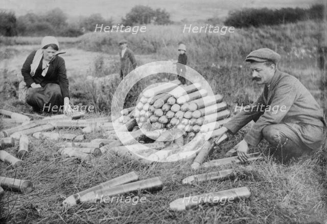 German ammunition abandoned at Battle of the Marne, 10/29/14, 29 Oct 1914. Creator: Bain News Service.