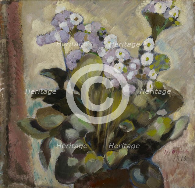 Flowers in a Pot, 1916. Creator: Yrjö Aleksander Ollila.