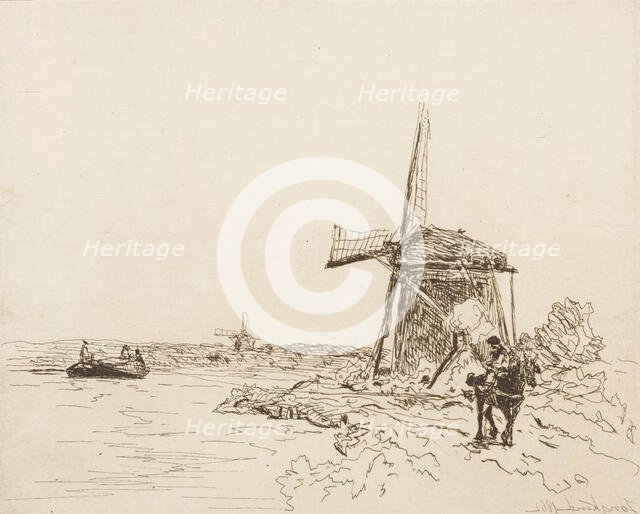 The Towpath, 1862. Creator: Johan Barthold Jongkind.