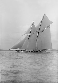 The schooner 'Meteor IV', 1913. Creator: Kirk & Sons of Cowes.