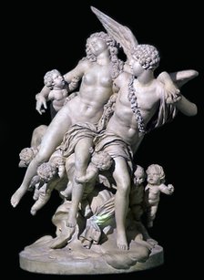 Statue of Psyche and Eros, 18th century. Creator: Claude Michel.