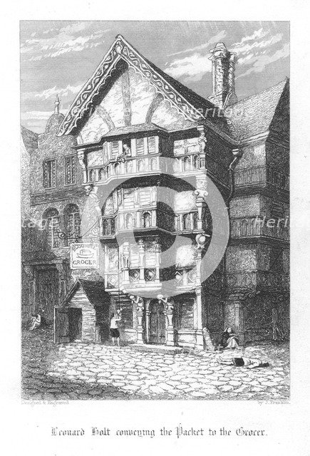 Scene from Old St Paul's by William Harrison Ainsworth, 1855. Artist: John Franklin