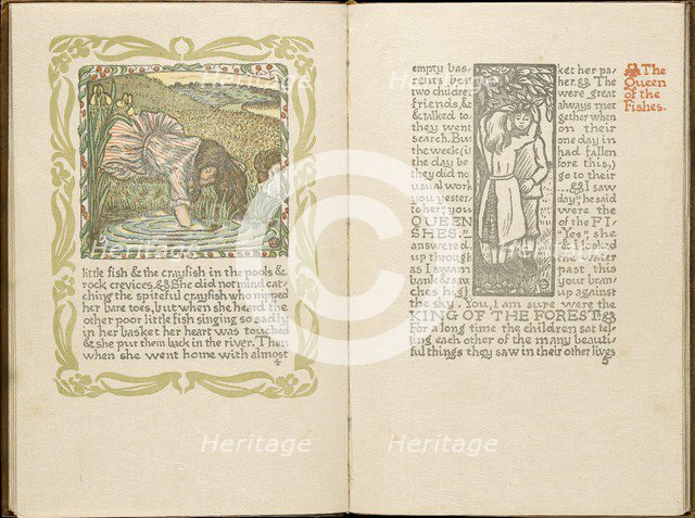 The Queen of the Fishes-Girl fishing for eels, 1894. Artist: Lucien Pissarro.