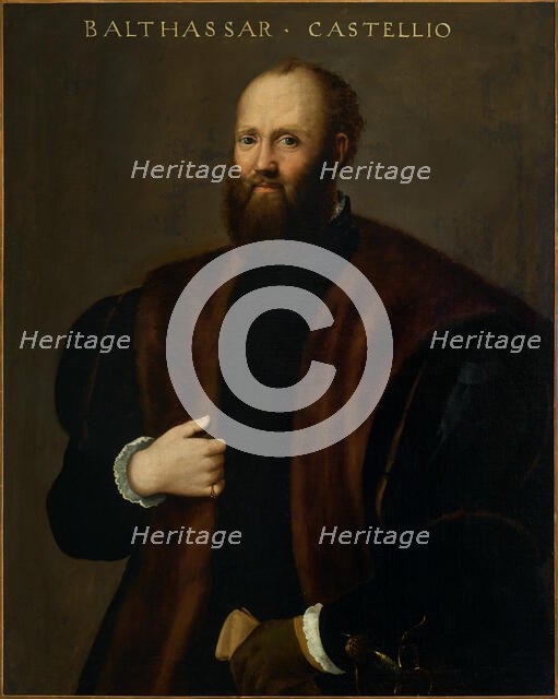 Portrait of Baldassare Castiglione, Between 1540 and 1552. Creator: Campi, Bernardino (1522-1591).
