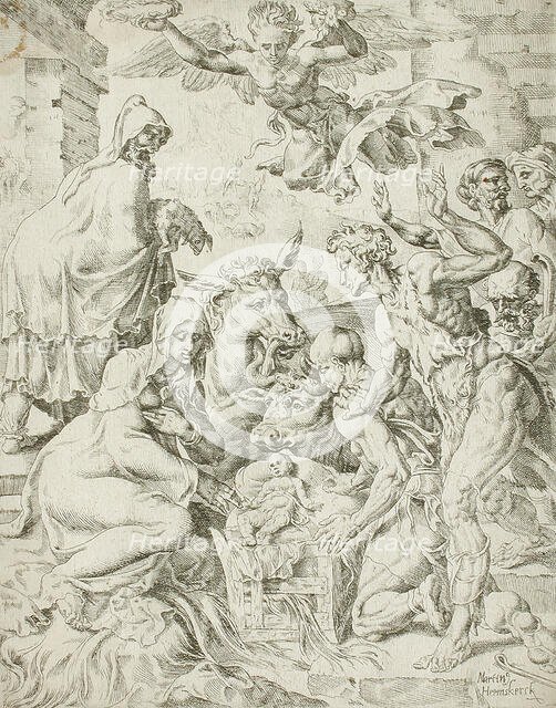 Adoration of the Shepherds, 1548. Creator: Unknown.