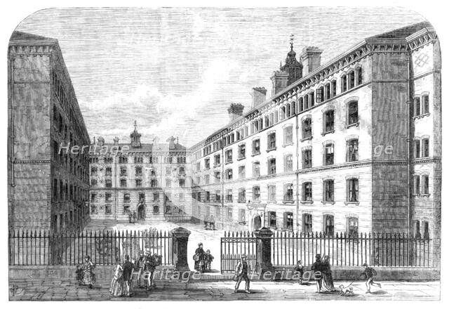 Peabody-Square, Westminster, for the dwellings of the poor, 1869. Creator: Unknown.