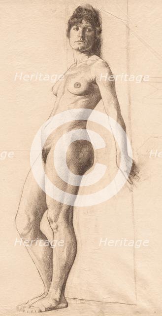 Standing Nude Model. Creator: Otto H. Bacher (American, 1856-1909).