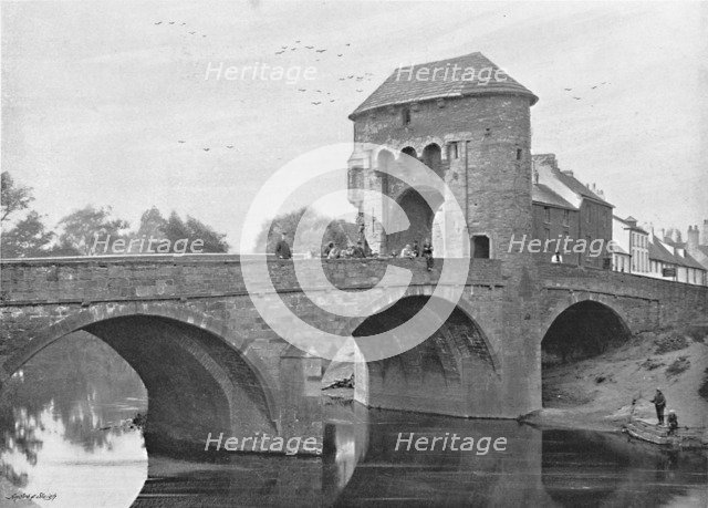 'Monnow Bridge and Gatehouse, Monmouth', c1896. Artist: R Tudor Williams.